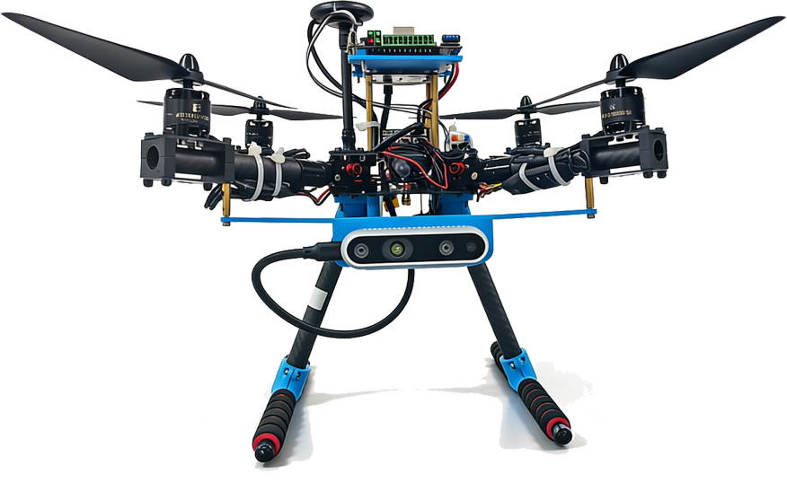 边缘 AI 无人机示意图